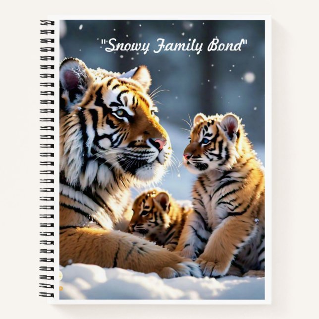Carnet "Première chute de neige des petits tigres" (Devant)
