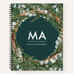 Carnet Première couronne de feuillage botanique moderne e