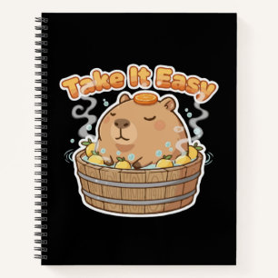 Carnet Prends les choses calmement, joli capybara Drôle