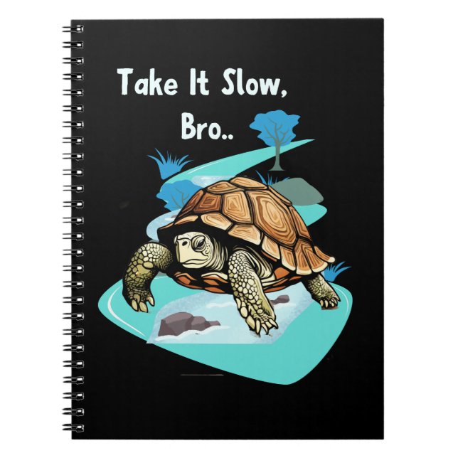 Carnet Prenez-Le Lentement, Tortue Bro (Devant)