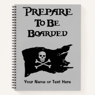 Carnet Préparez-vous à embarquer Black Pirate Flag