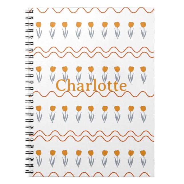 Carnet Preppy Super Stripe Tulip Motif (Devant)