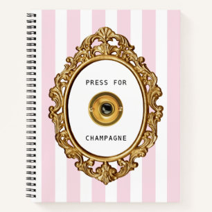 Carnet Presse Pour Champagne Bandes roses