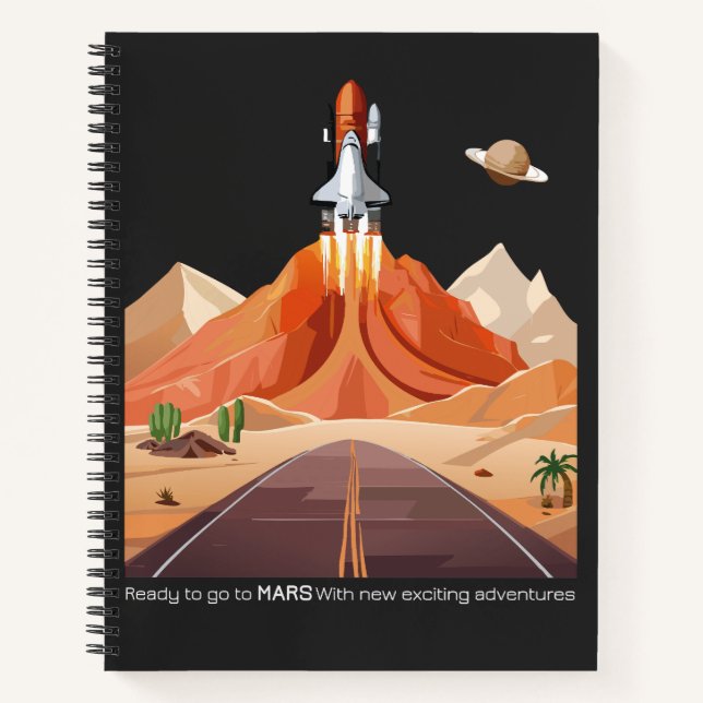 Carnet Prêt à aller sur Mars (Devant)