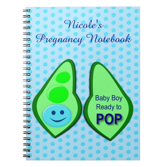 Carnet Prêt pour la pop Baby Boy Pea Blue (Devant)