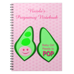 Carnet Prêt pour la pop bébé fille pois rose