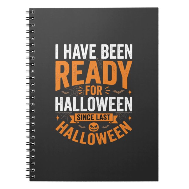 Carnet Prêt pour le design de crâne de citrouille Hallowe (Devant)