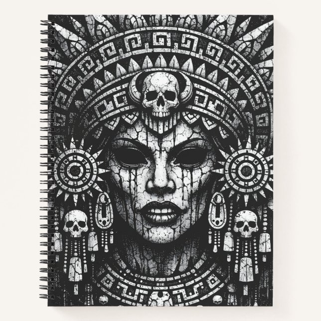 Carnet Prêtresse Couronnée d'un Crâne — par BurnsInHell (Devant)