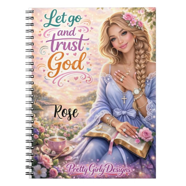 Carnet Pretty Girly Inspirational Floral Christian Bible (Devant)