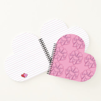 Carnet Pretty heart circle pattern