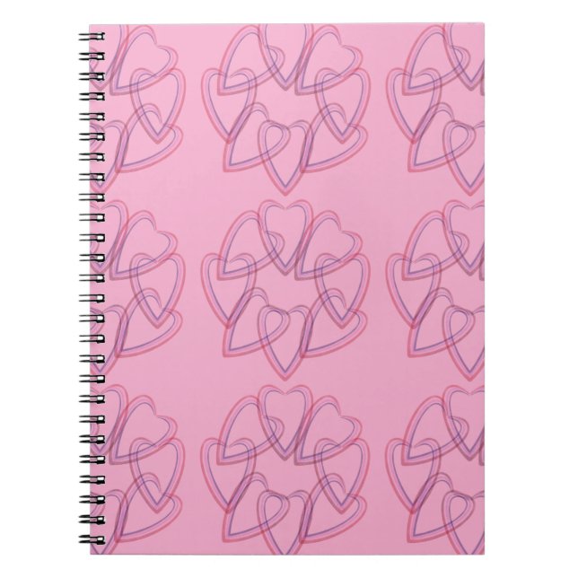 Carnet Pretty heart circle pattern (Devant)