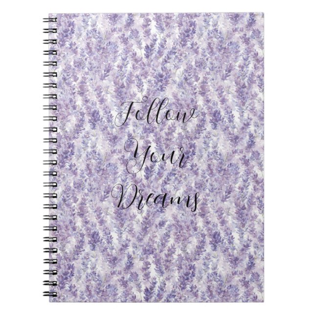 Carnet Pretty Lavender Flowers   (Devant)