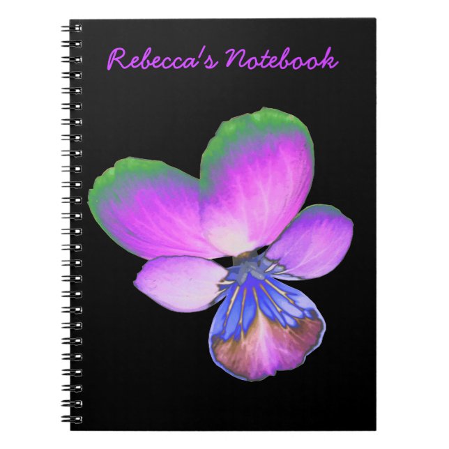 Carnet Pretty Pansy Customizable Notebook (Devant)