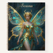 Pretty Turquoise and Gold Fairy Personalized