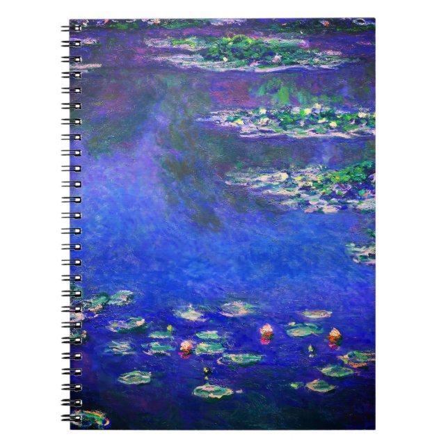 Carnet Pretty Vintage Water Lilies by Claude Monet (Devant)