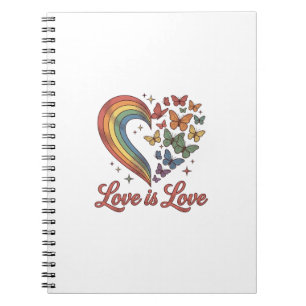 Carnet Pride Papillon Cœur Amour Est Amour Conception de