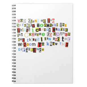 Carnet Prière de sérénité de note de rançon