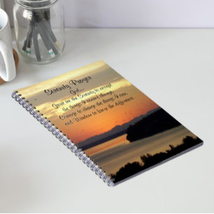 Carnet Prière de sérénité Orange Paysage marin Coucher de