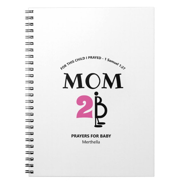 Carnet Prière personnalisée moderne pour bébé (Devant)