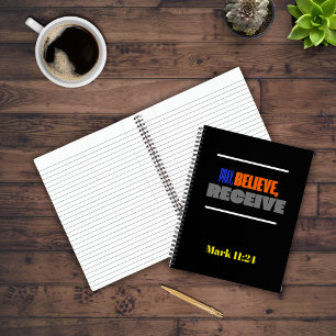 Carnet Priez. Croyez. Recevez. Citation Inspirante de Foi