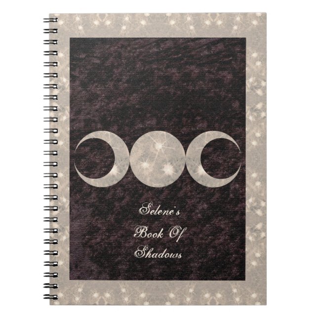 Carnet Prim Moon Design Book of Shadows BOS Grimoire (Devant)