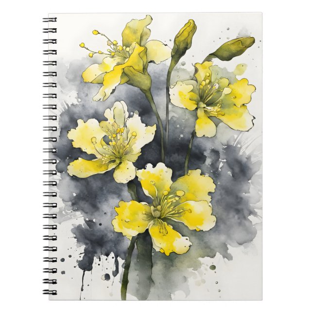 Carnet Primevère - Fleurs à l'aquarelle (Devant)