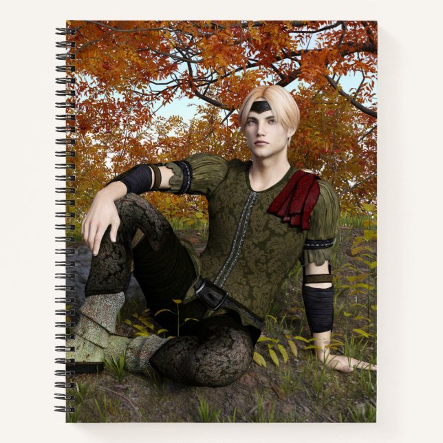 Carnet Prince de la forêt de fantaisie d'automne Portrait (Devant)