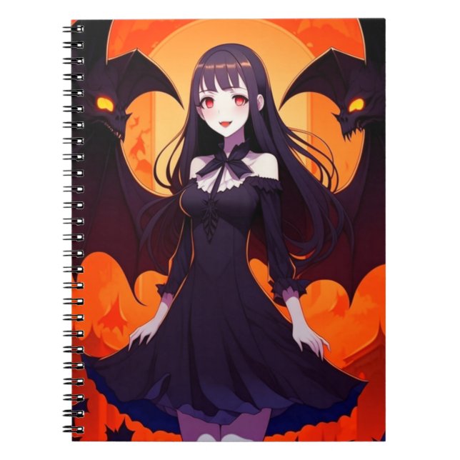 CARNET PRINCESS VAMPIRE DES BATS - GOTHIQUE (Devant)
