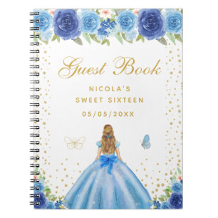 Carnet Princesse aux Cheveux Blonds Fleur Bleue Sweet Sei