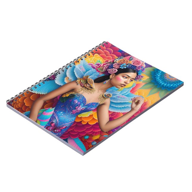 Carnet Princesse élégante avec des ailes  (Côté gauche)