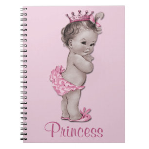 Carnet Princesse vintage Pink Personalized de bébé
