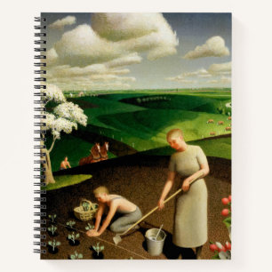 Carnet Printemps dans le pays par Grant Wood
