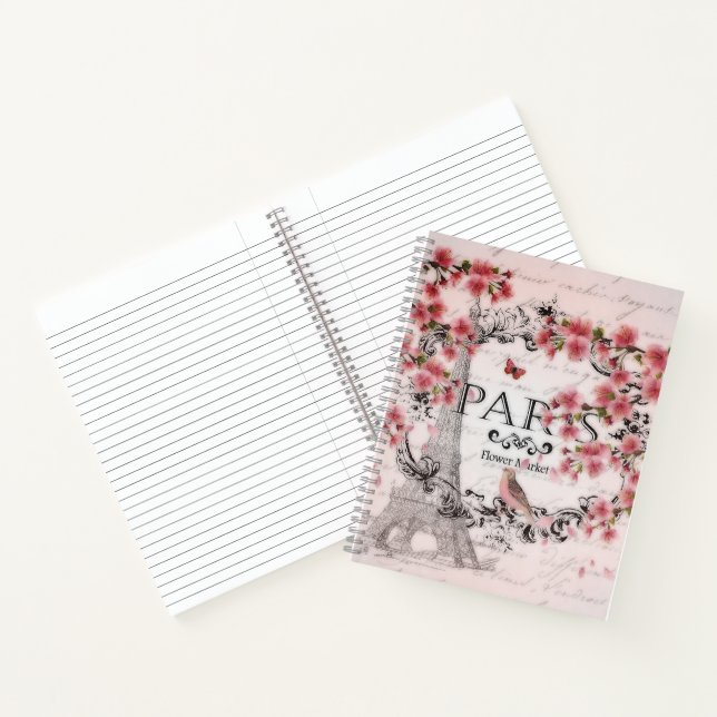 Carnet Printemps rose Paris (Intérieur)