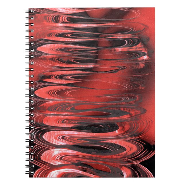 Carnet Printemps surréaliste rouge à noir (Devant)