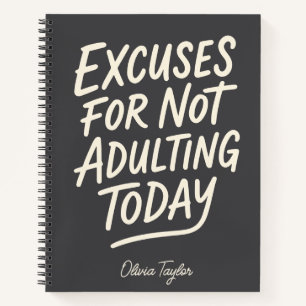 Carnet Procrastination amusante personnalisée Citation ad