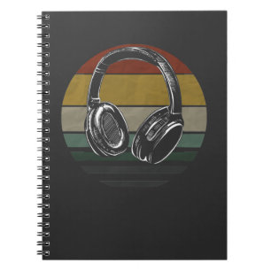 Carnet Producteur de musique DJ musicien casques vintages
