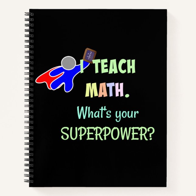 Carnet Prof de maths, Super-héros (Devant)