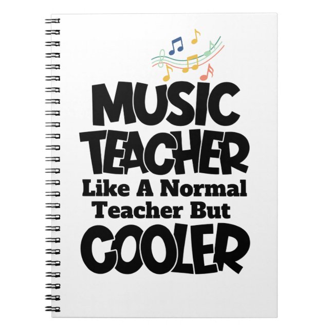 Carnet Prof de Musique Comme un Prof Normal Mais Plus Coo (Devant)