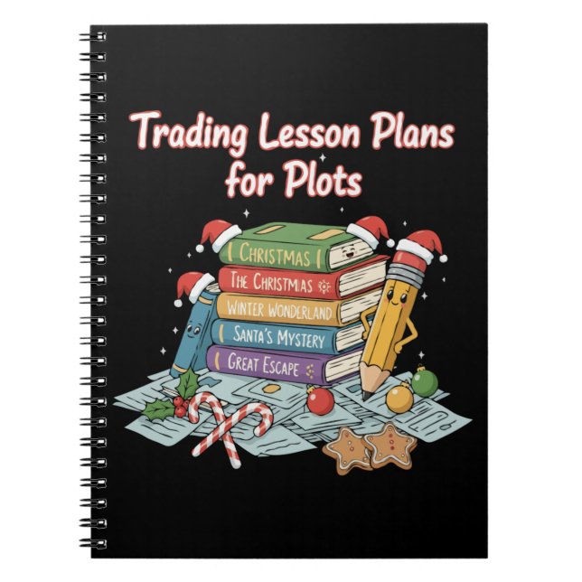 Carnet Prof de rire - Vacances de Noël | Leçon de trading (Devant)