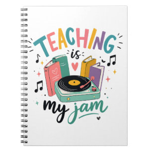 Carnet Prof Enseignant Rétro C'est Mon Truc Disque Vinyle