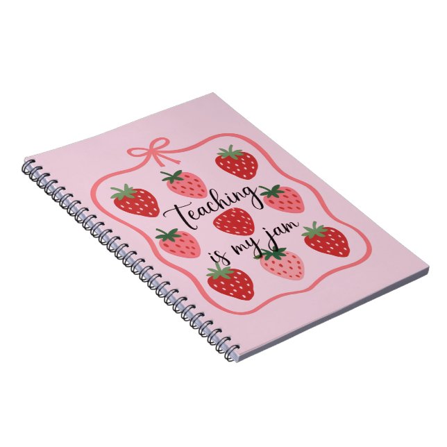 Carnet Professeur amoureux de fraise l'enseignement est m (Côté Droit)