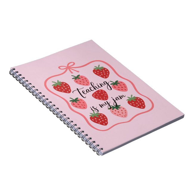 Carnet Professeur amoureux de fraise l'enseignement est m (Côté Droit)