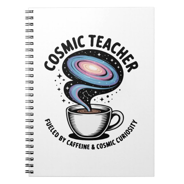 Carnet Professeur Cosmique | Café et Curiosité de la Gala (Devant)