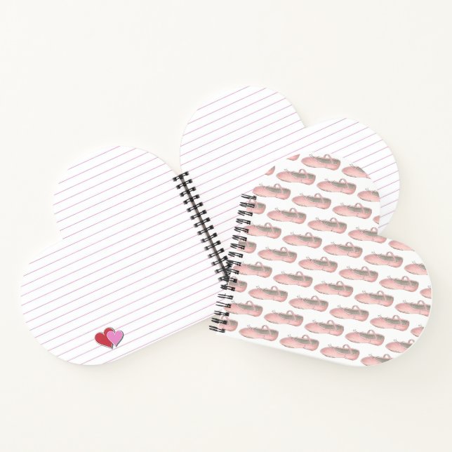 Carnet Professeur de danse de chaussures en ballet rose p (Intérieur)