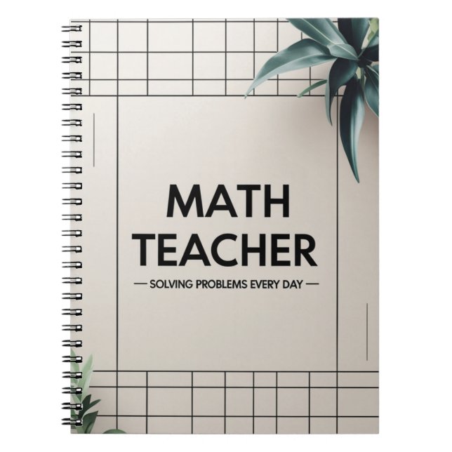 Carnet Professeur de mathématiques (Devant)
