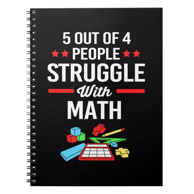 Carnet Professeur De Mathématiques 5 Sur 4 Personnes (Devant)