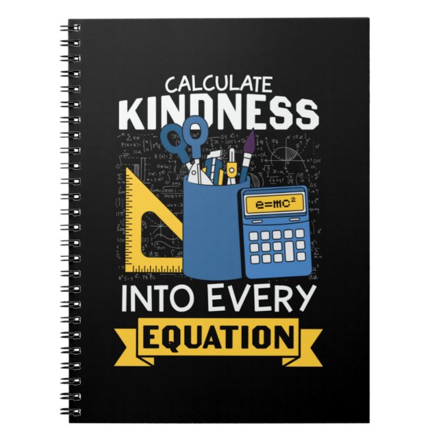 Carnet Professeur de mathématiques Calculer la gentilless (Devant)