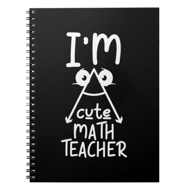 Carnet Professeur de mathématiques Je suis enseignant de  (Devant)