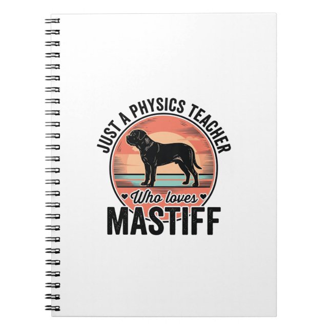 Carnet Professeur de physique aime Maillot de chien vinta (Devant)