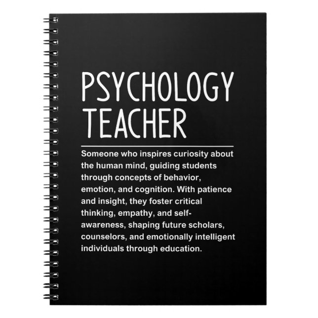Carnet Professeur de psychologie (Devant)
